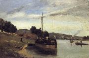 Camille Pissarro, Barge on the Seine Peniche sur la Seine